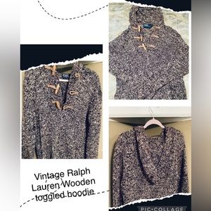 Vintage Ralph Lauren wooden  toggled Hoodie